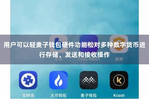 用户可以轻麦子钱包硬件功能松对多种数字货币进行存储、发送和接收操作