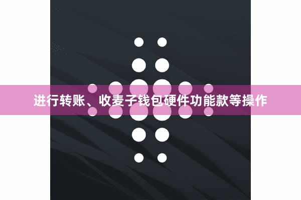 进行转账、收麦子钱包硬件功能款等操作