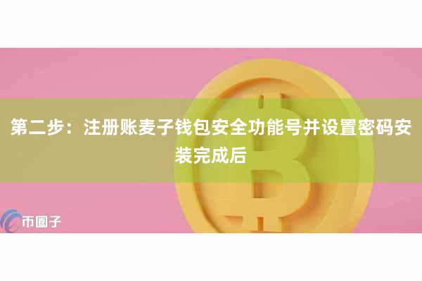 第二步：注册账麦子钱包安全功能号并设置密码安装完成后