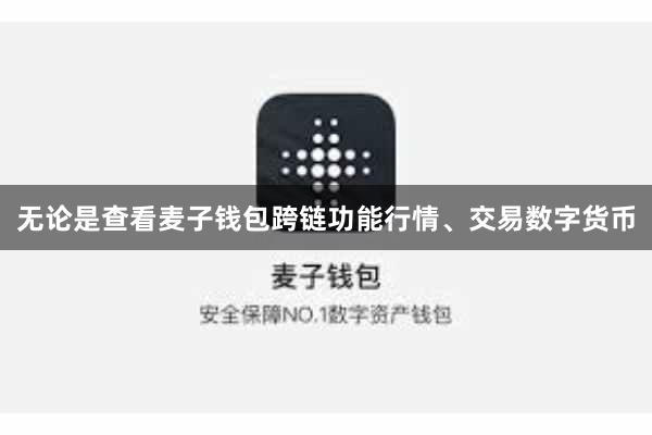 无论是查看麦子钱包跨链功能行情、交易数字货币